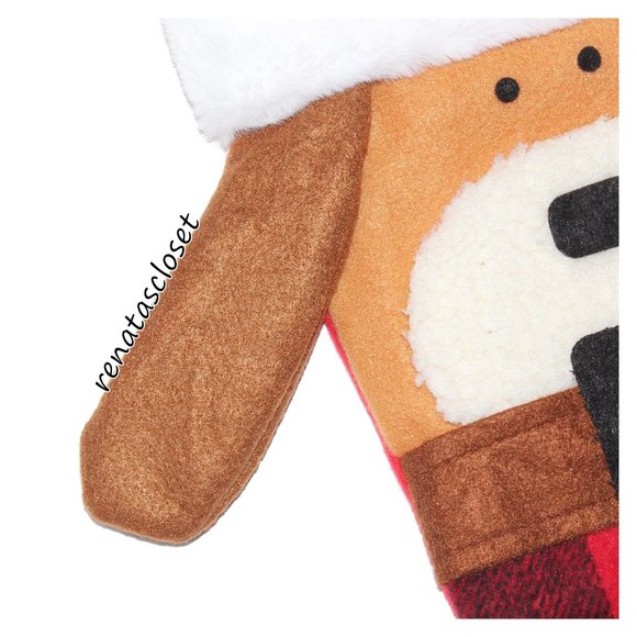 Gigi Seasons 19" Red Buffalo Doggie 3D Stocking NWT - Picture 4 of 8